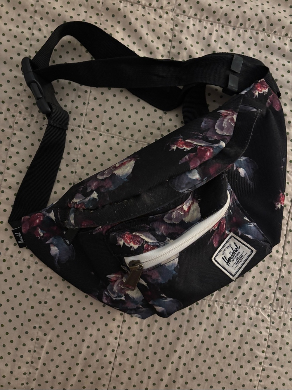Herschel Supply Company Black Floral Crossbody Waist Bag
